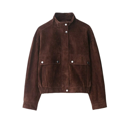 Vintage Brown Suede Jacket